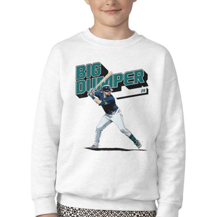 Cal Raleigh Seattle MLB Baseball Players MLBCRA205M Youth Crewneck Sweatshirt