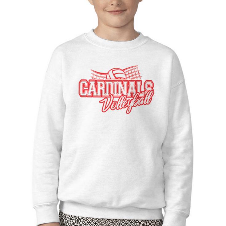 Cardinals Volleyball Back To School Spirit R Youth Crewneck Sweatshirt