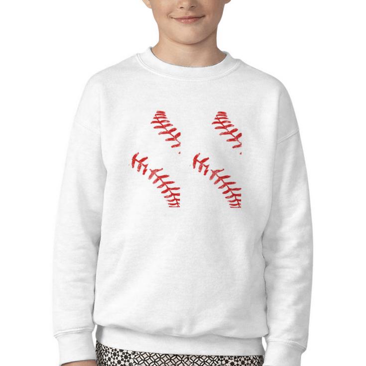 Distressed Baseball Number 44 Jersey Uniform Player Fan Youth Crewneck Sweatshirt