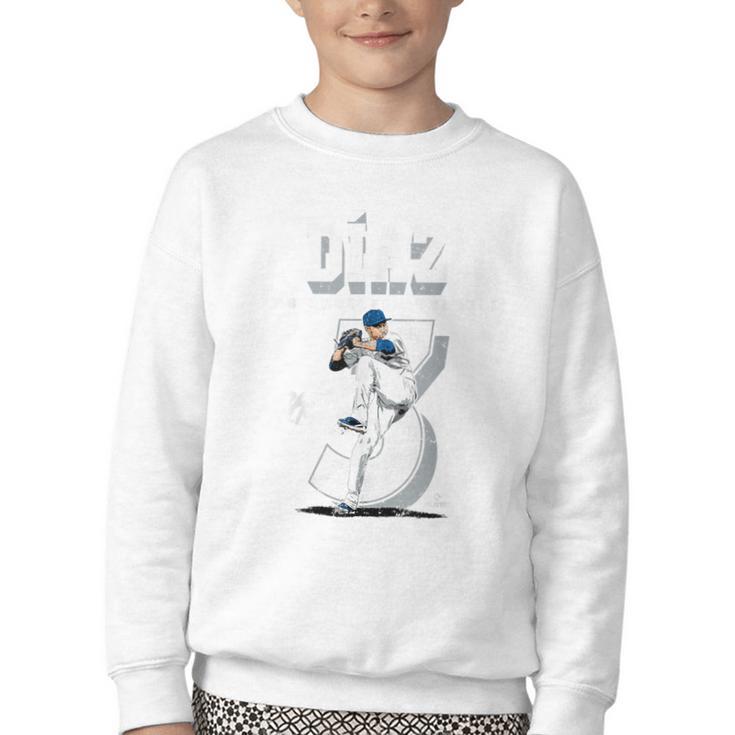 Edwin Diaz Los Angeles D Baseball Players MLBEDD201M Youth Crewneck Sweatshirt