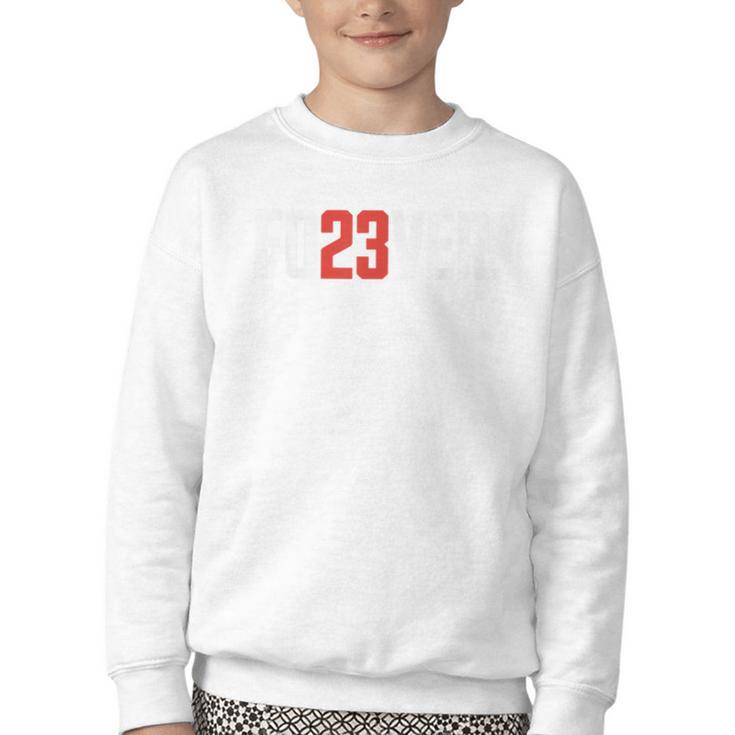 FO23VER Trendy Number 23 Baseball Team Sport For Women Men Youth Crewneck Sweatshirt