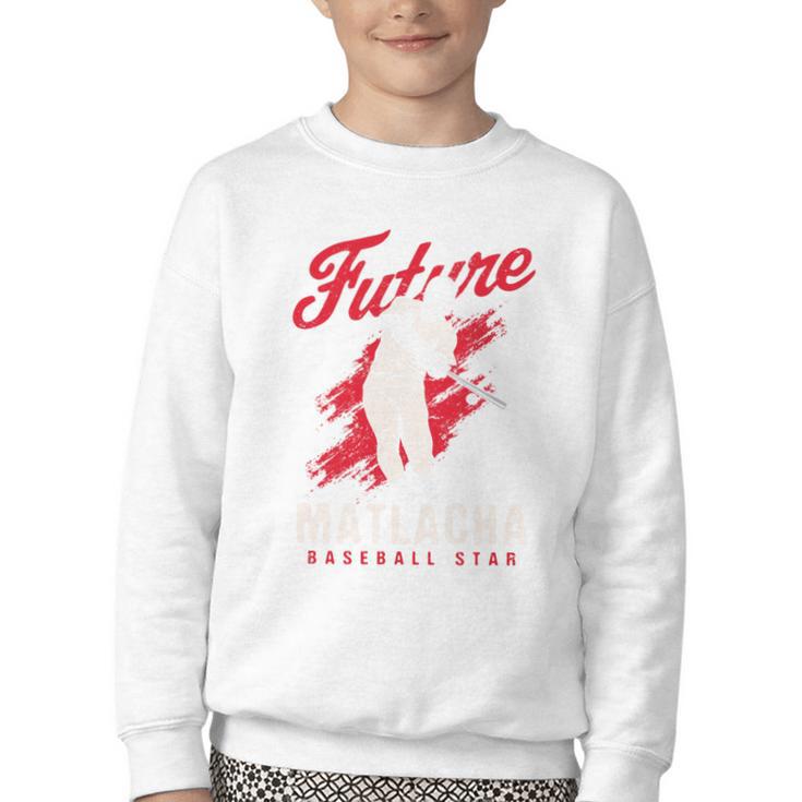 Future Matlacha Baseball Star Baseball Player Sports Theme Premium Tri-Blend Youth Crewneck Sweatshirt