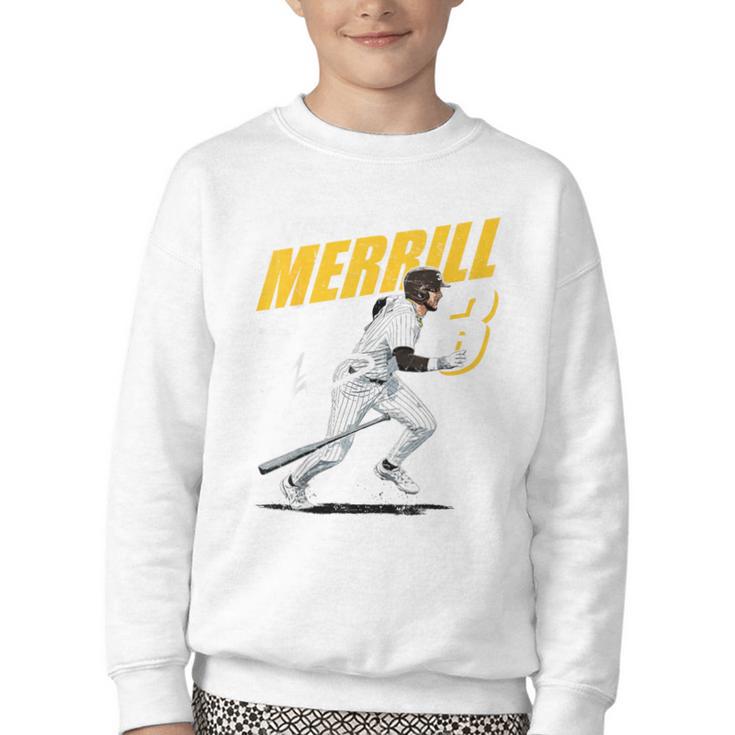Jackson Merrill San Diego MLB Baseball Player MLBJME204M Youth Crewneck Sweatshirt
