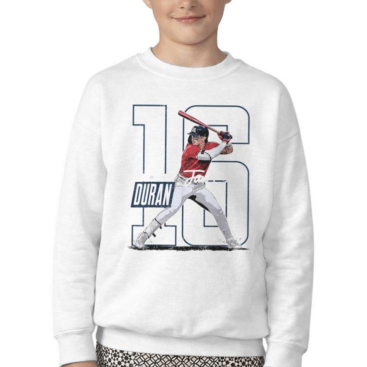 Jarren Duran Boston MLB Baseball Players MLBJDU202M Youth Crewneck Sweatshirt