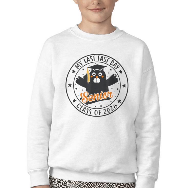 My Last First Day Senior 2026 Cat Back To School Cool Class Youth Crewneck Sweatshirt My Last First Day Senior 2026 Cat Back To School Cool Class Youth Crewneck Sweatshirt