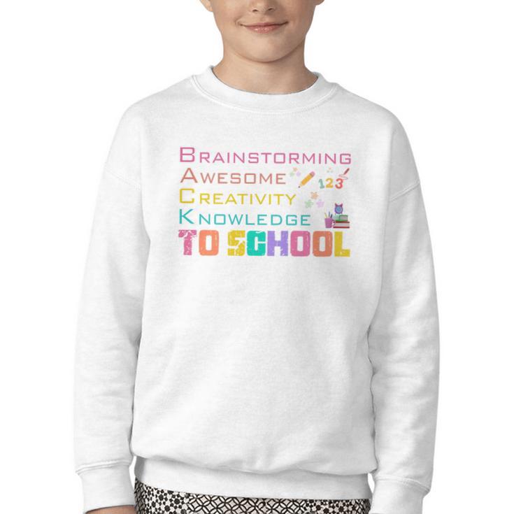 Level Complete Welcome Back To School First Day Boy And Girl Premium Tri-Blend Youth Crewneck Sweatshirt