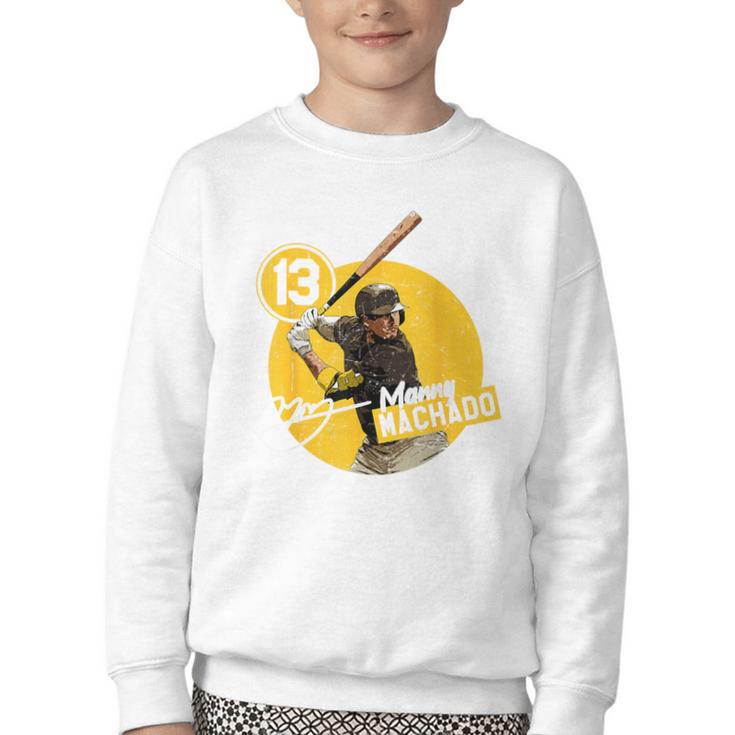 Manny Machado San Diego MLB Baseball Players MLBMAC4056 Youth Crewneck Sweatshirt