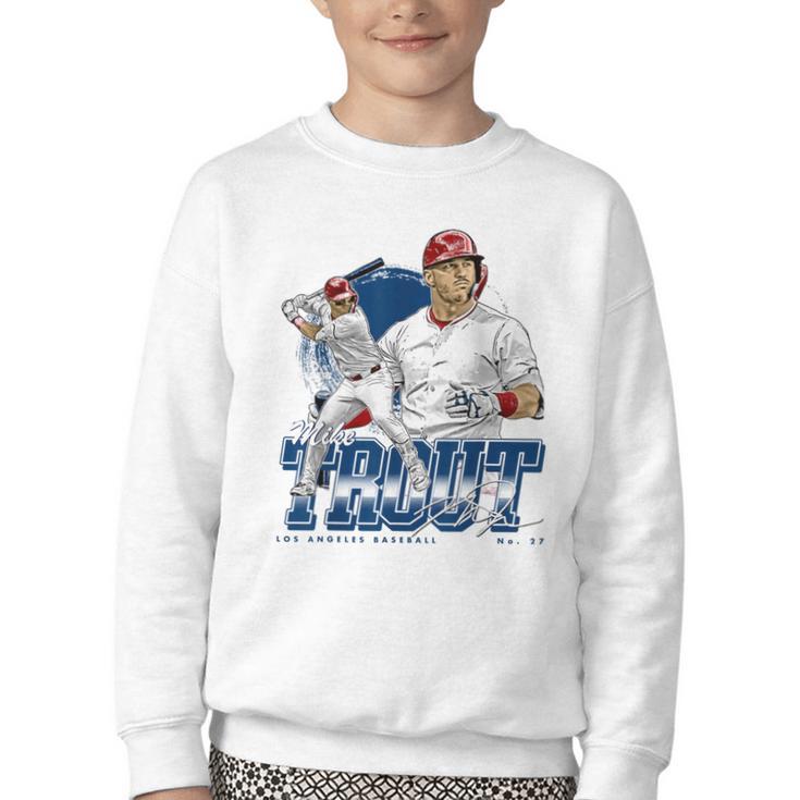 Mike Trout Los Angeles A MLB Baseball Players MLBMTR302N Youth Crewneck Sweatshirt