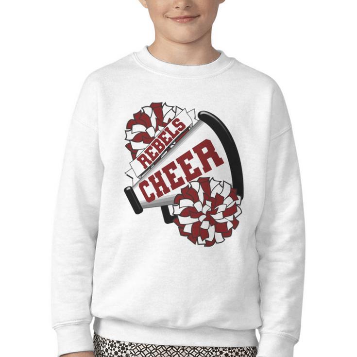 Rebels Cheer Back To School Cheerleading Spirit M Performance Youth Crewneck Sweatshirt