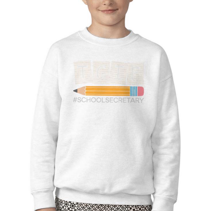 School Secretary Back To School Assistant Job Profession Premium Tri-Blend Youth Crewneck Sweatshirt