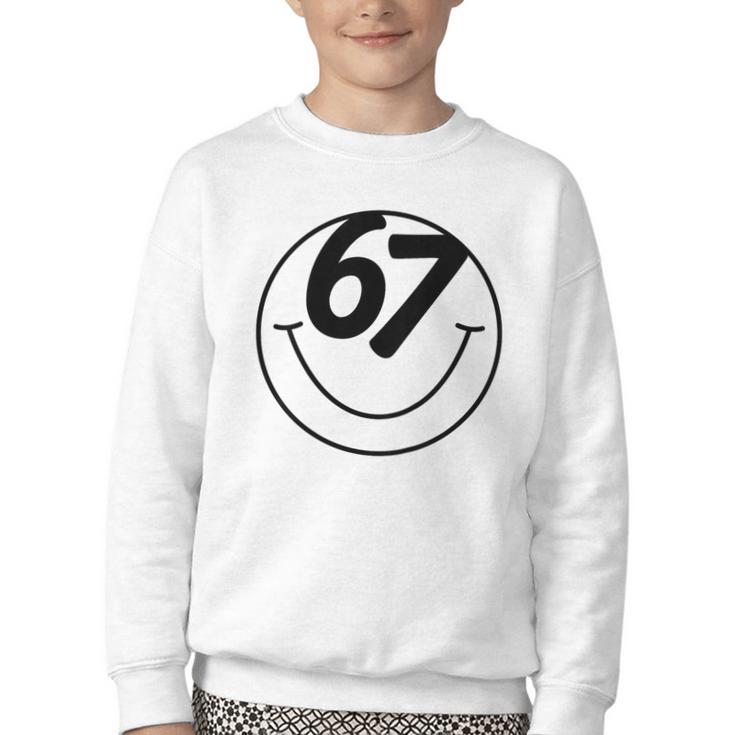 Six Seven Meme Viral Internet Sound 67 Back To School Youth Crewneck Sweatshirt
