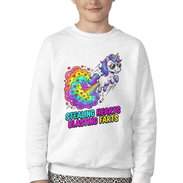 Unicorn Fart Valentine Stealing Hearts Blasting Farts Raglan Baseball Tee Youth Crewneck Sweatshirt Unicorn Fart Valentine Stealing Hearts Blasting Farts Raglan Baseball Tee Youth Crewneck Sweatshirt