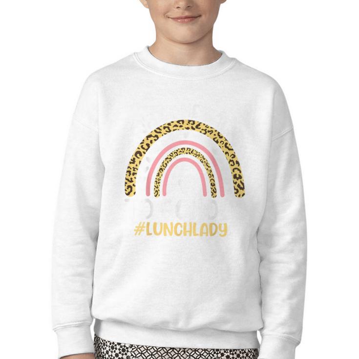 Welcome Back To School Lunch Lady First Day Of School Youth Crewneck Sweatshirt