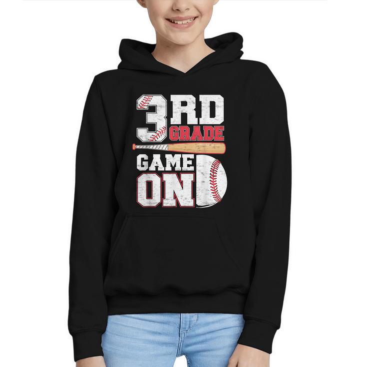 3rd Grade Game On Back To School Baseball Boy Third Grade Graphic Youth Hoodie