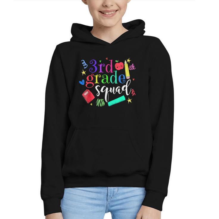 3rd Grade Squad Back To School Team Third Grade Graphic Youth Hoodie