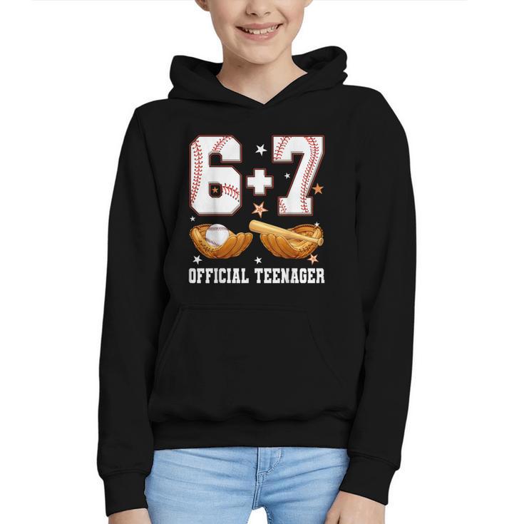 67 13 Year Old Official Teenager Baseball Boy 13th Birthday Graphic Youth Hoodie