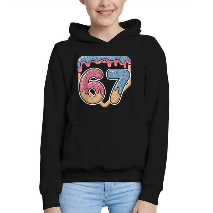 67 Ice Cream Drip Meme Baseball Graphic Youth Hoodie