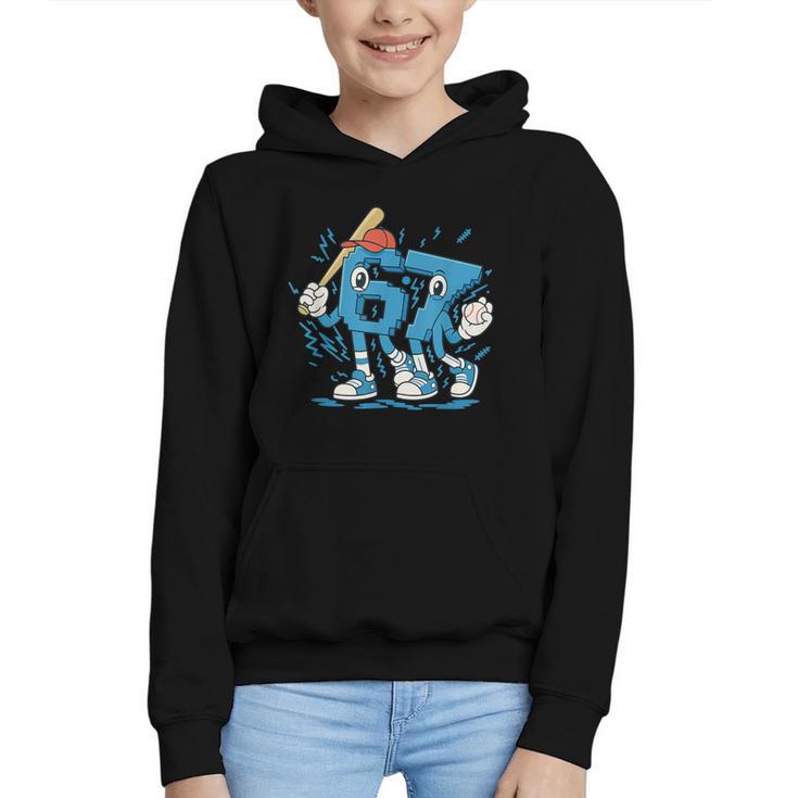 67 Six Seven 6-7 Italian Brainrot Kids Baseball Graphic Youth Hoodie