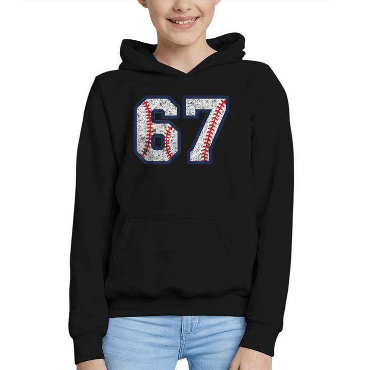 67 Sports Meme – Baseball Number 6 7 Graphic Youth Hoodie