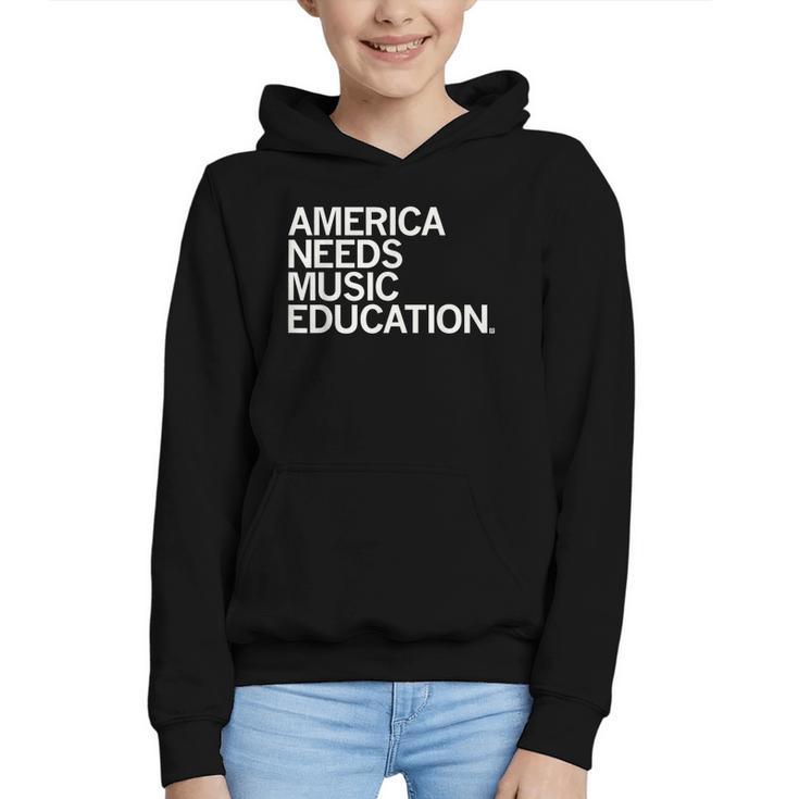 America Needs Music Education Advocacy Back To School Graphic Youth Hoodie