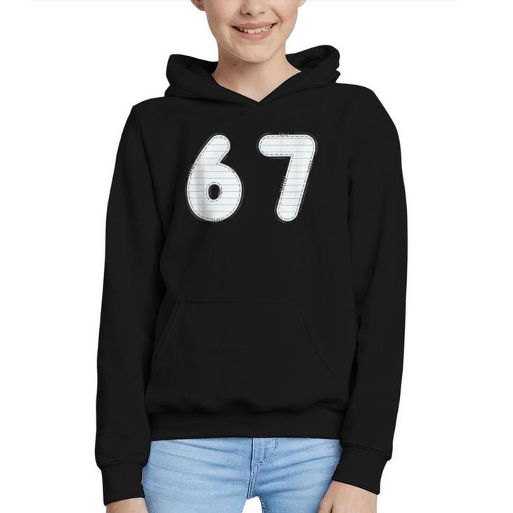 Back To School 67 Notebook Number For Class Year Graphic Youth Hoodie