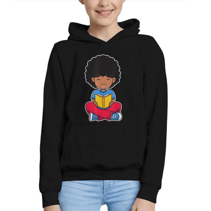 Back To School Afro African American Boy Student Graphic Youth Hoodie