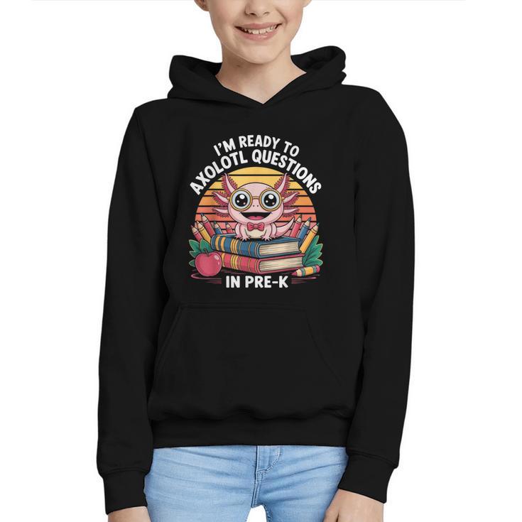 Back To School Axolotl Design For Pre-K Students Graphic Youth Hoodie