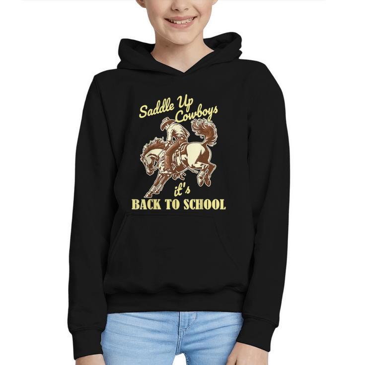 Back To School Cowboy Rodeo Country Western Saddle Up Boys Graphic Youth Hoodie