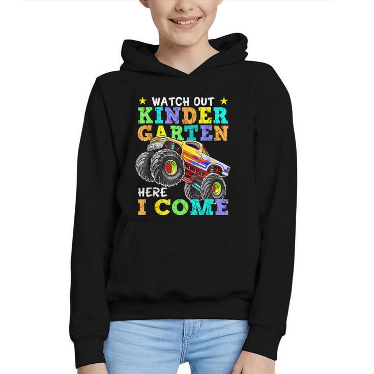 Back To School Kindergarten Here I Come For Boy Kid Truck Graphic Youth Hoodie