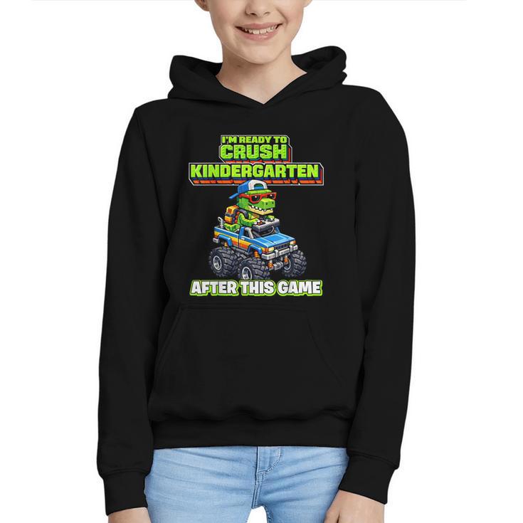 Back To School Kindergarten Retro Monster Truck Dinosaur Boy Graphic Youth Hoodie
