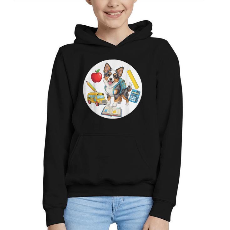 Back To School Miniature American Shepherd Dog Boys Girls Graphic Youth Hoodie