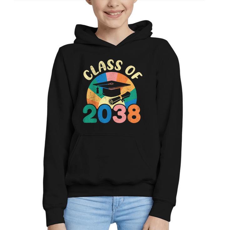 Back To School Pre-K Kindergarten Graduation Class Of 2038 Graphic Youth Hoodie
