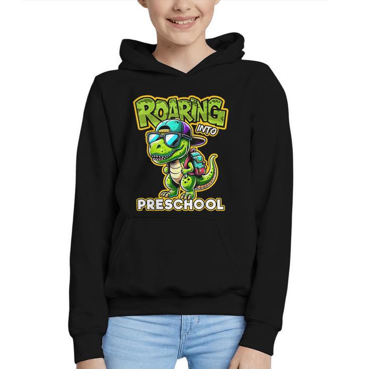 Back To School Preschool Dinosaur First Day Of School Boy Graphic Youth Hoodie