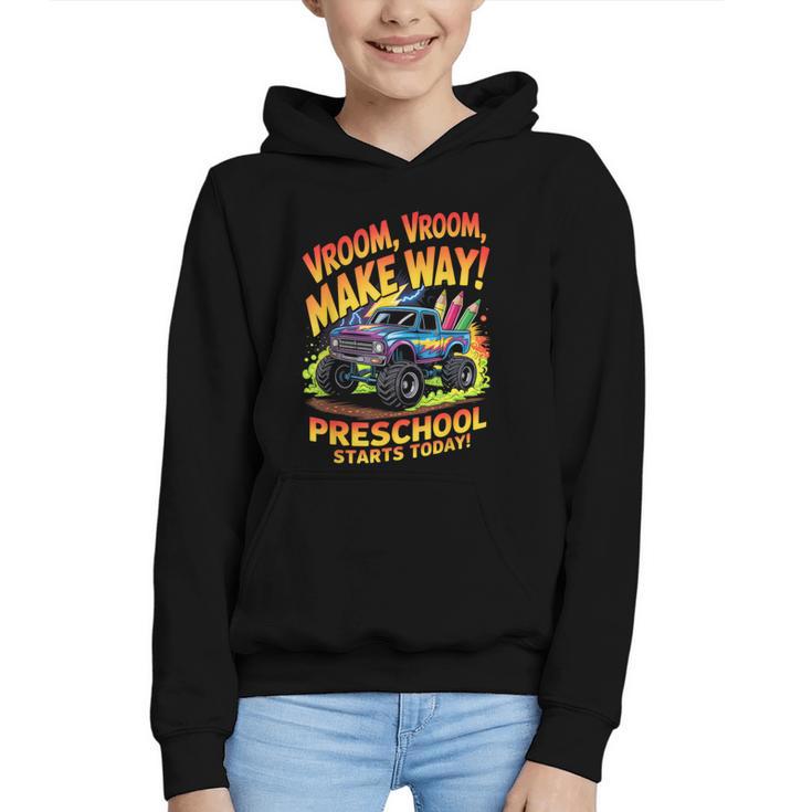 Back To School Preschool Pre-K Monster Truck First Day Boys Graphic Youth Hoodie