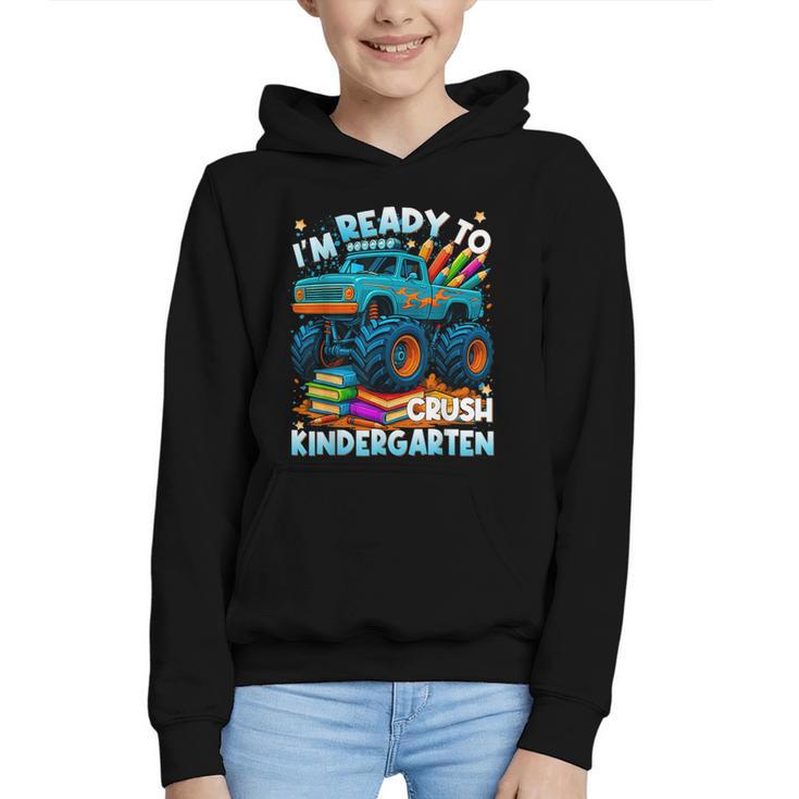 Back To School Ready To Crush Kindergarten Monster Truck Boy Graphic Youth Hoodie