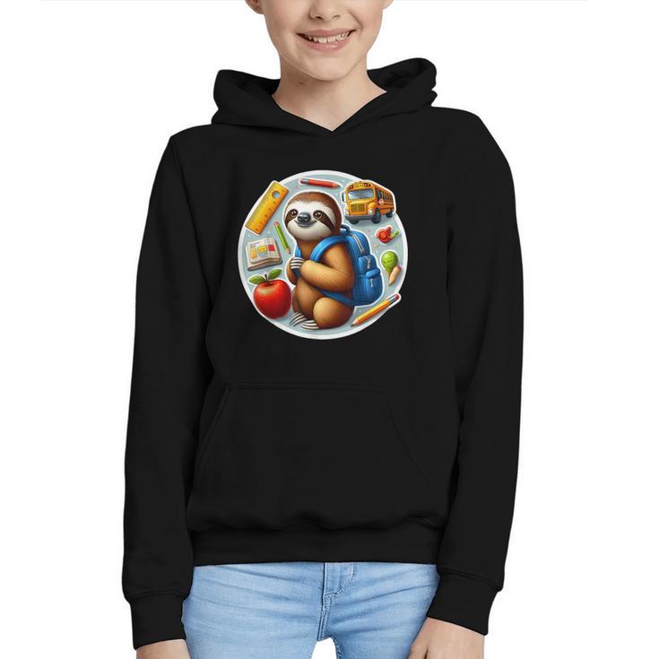 Back To School Sloth Boys Girls Student Kids Lover Child New Graphic Youth Hoodie
