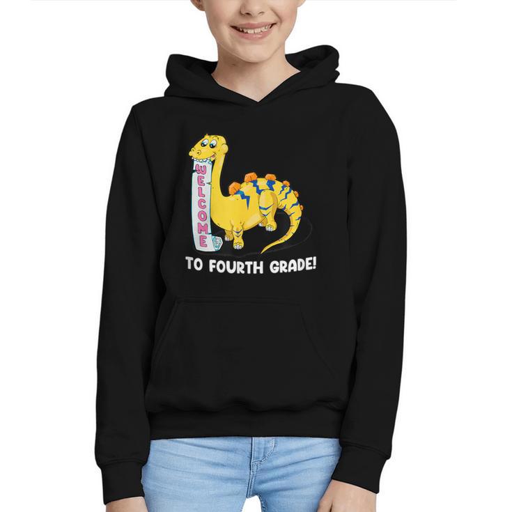 Back To School Welcome To Fourth Grade Graphic Youth Hoodie