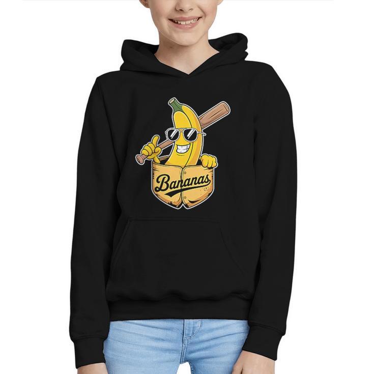 Banana Baseball Fruit Graphic Youth Hoodie