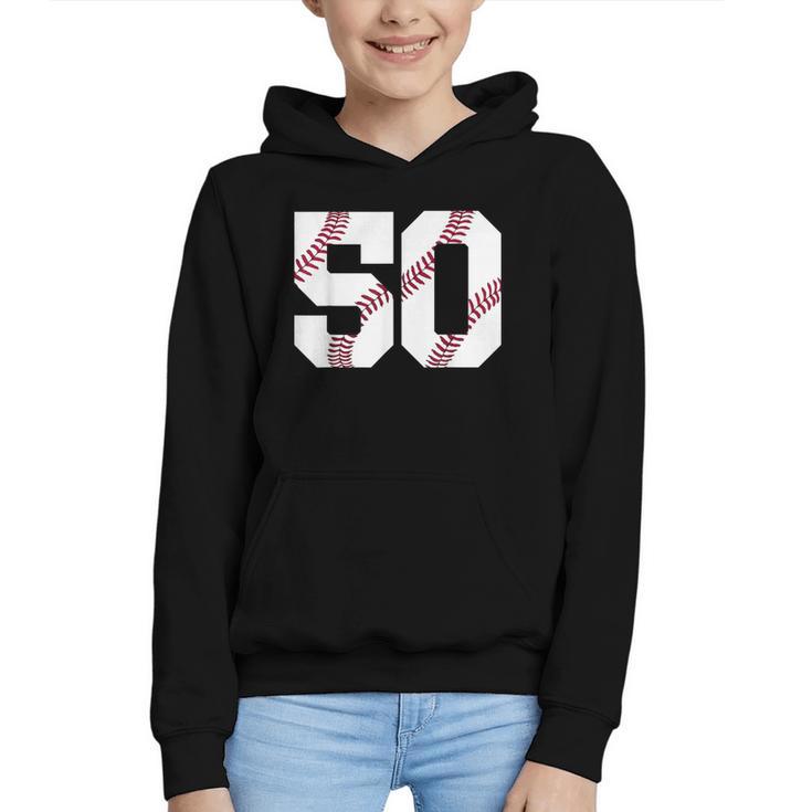 Baseball 1976 50th Birthday Vintage 50 Years Old Retro Graphic Youth Hoodie