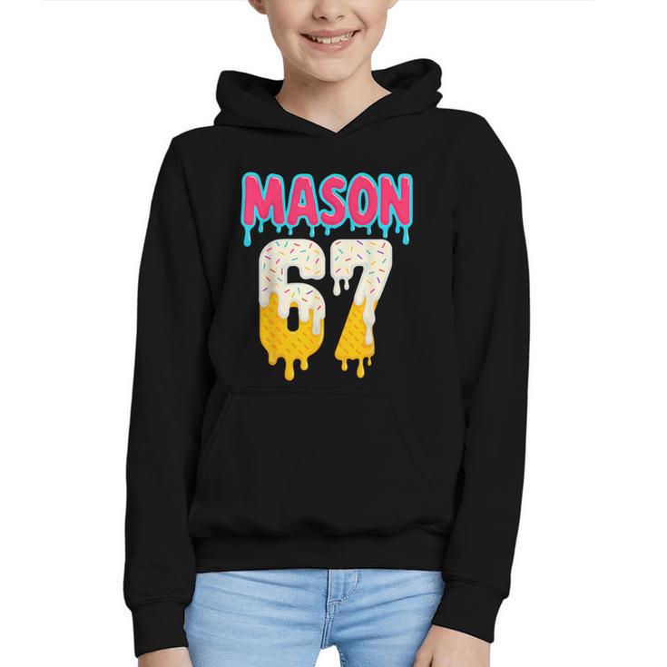 Baseball 6 7 Ice Cream Drip Number 67 Six Seven Meme Graphic Youth Hoodie