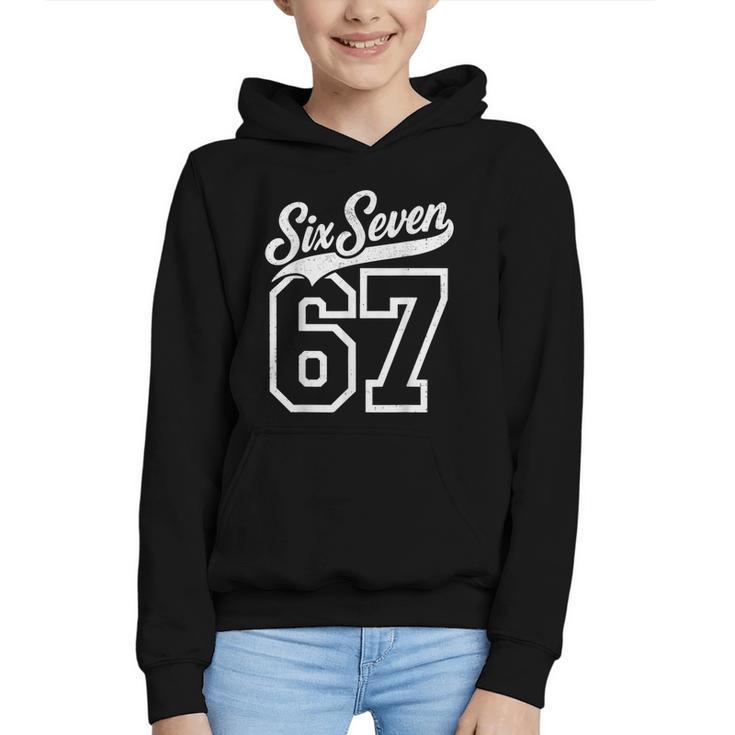 Baseball 6 7 Number 67 Six Seven Meme Boys Youth Kids Graphic Youth Hoodie