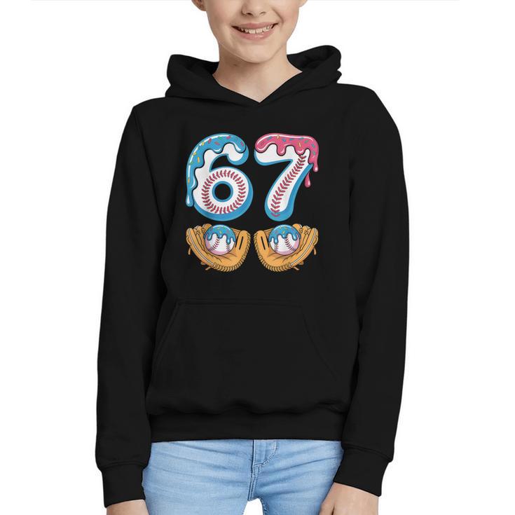 Baseball 67 Ice Cream Drip 67 Meme Player T-Shirt Graphic Youth Hoodie