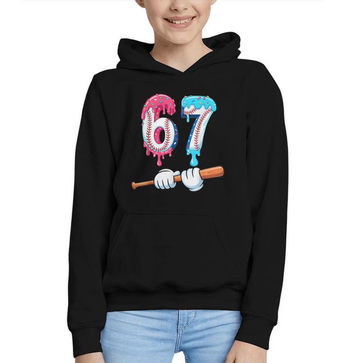 Baseball 67 Ice Cream Drip Six Seven Boys Graphic Youth Hoodie