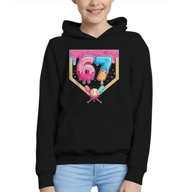 Baseball 67 Six Seven Meme Drip 6 7 Boys Girl Kids Graphic Youth Hoodie