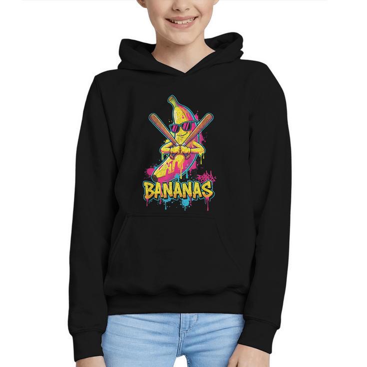 Baseball Banana Graffiti Urban For Kids Graphic Youth Hoodie