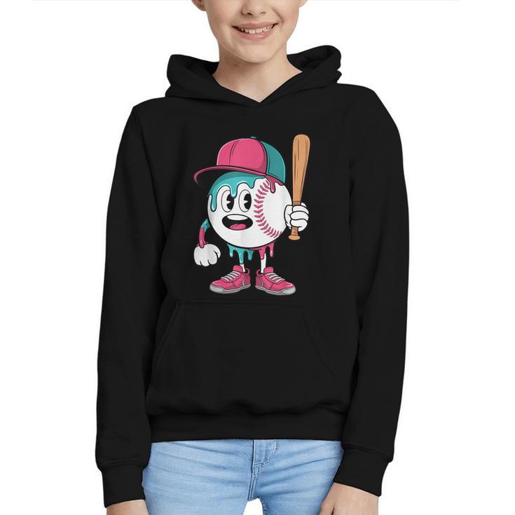 Baseball Drip Boys Ice Cream Youth Graphic Youth Hoodie