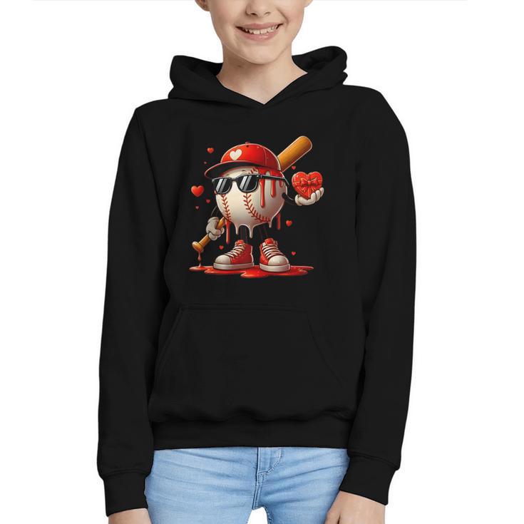Baseball Drip Ice Cream Apparel Youth Boy Valentine Graphic Youth Hoodie