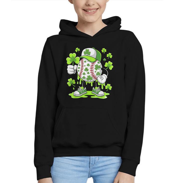 Baseball Drip Ice Cream Shamrock Irish St Patricks Men Graphic Youth Hoodie