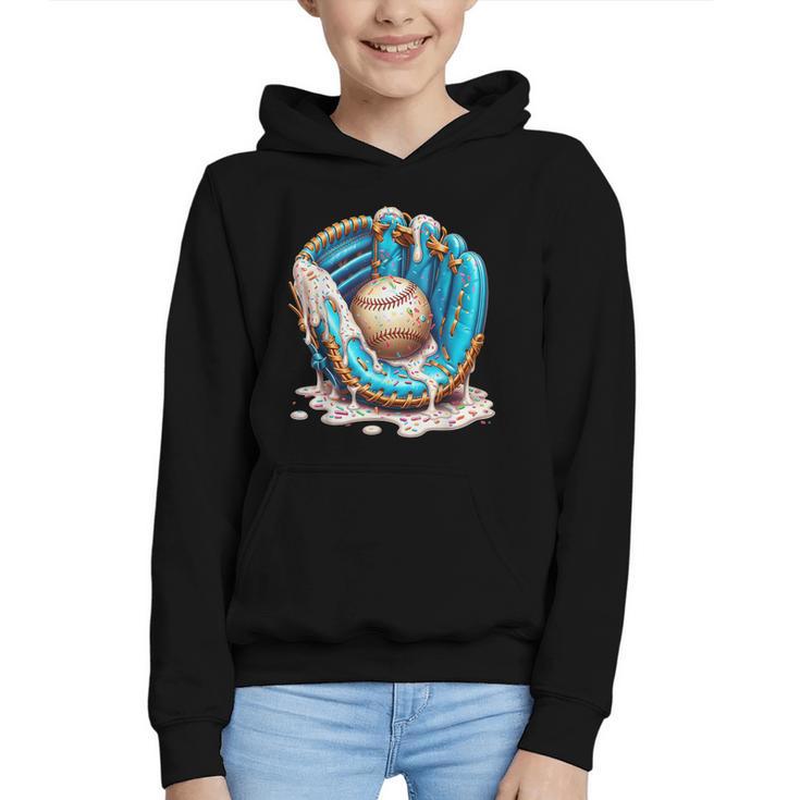 Baseball Drip Ice Cream Sprinkless Glove Boy Kid Graphic Youth Hoodie