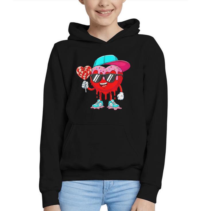 Baseball Drip Ice Cream Valentines Day Baseball Sport Boys Graphic Youth Hoodie